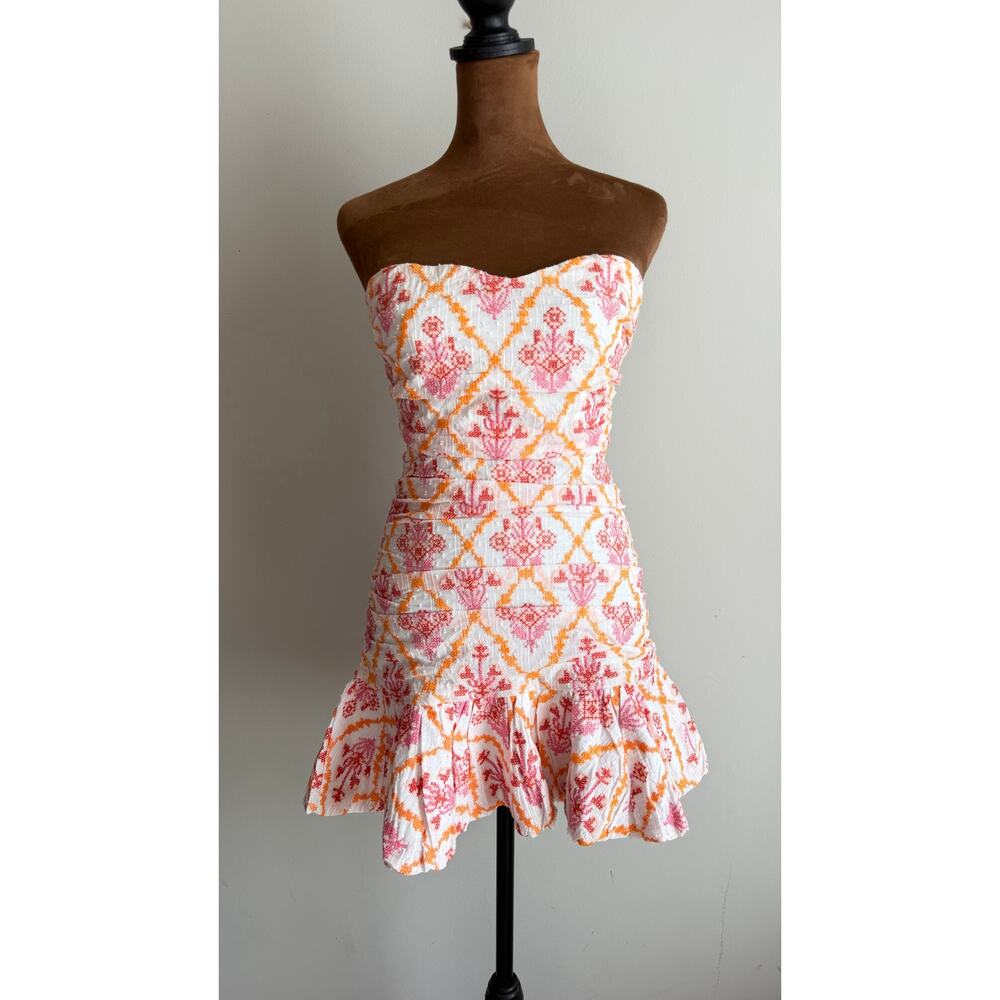 HELLO MOLLY DANCE MY WAY MINI DRESS ORANGE Sz XS/2 $130 - Picture 10 of 16